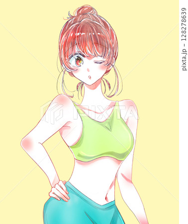 健康的な女性　おちょぼ口 128278639
