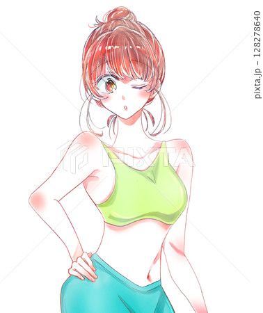 健康的な女性　おちょぼ口 128278640