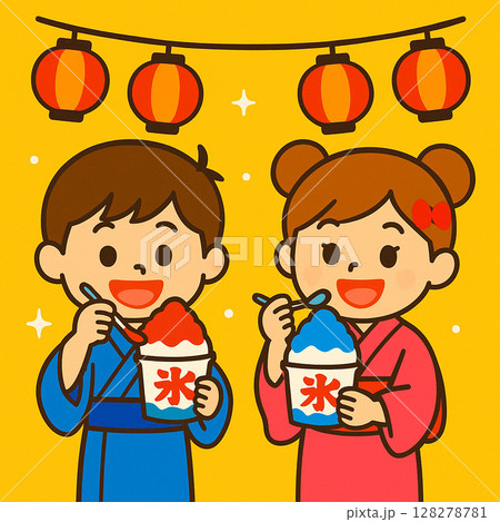 イラスト　夏祭り　 128278781