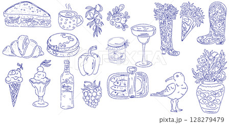 vector set of beer 128279479
