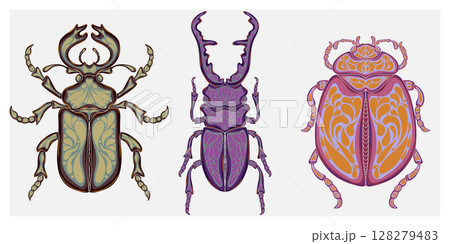 vector illustration of a beetle vector illustration of a beetle 128279483