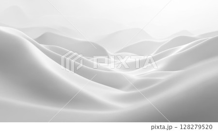 Experience Purity, Soft Curves Create a Tranquil Aesthetic with Smooth Forms 128279520