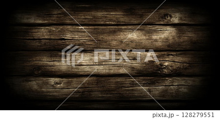 Darkened planks show weathered wood and rustic texture, vintage planks Darkened planks show weathered wood and rustic texture, vintage planks 128279551