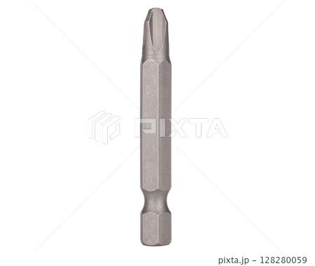 Phillips screwdriver bit on white background 128280059