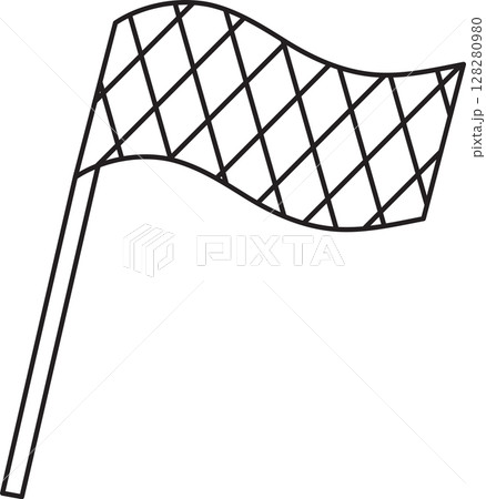 Bavarian flag with diamond pattern, Oktoberfest, simple black and white icon on isolated background Bavarian flag with diamond pattern, Oktoberfest, simple black and white icon on isolated background 128280980
