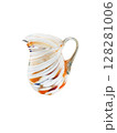 Crystal jug with grey brown coloring on white background 128281006