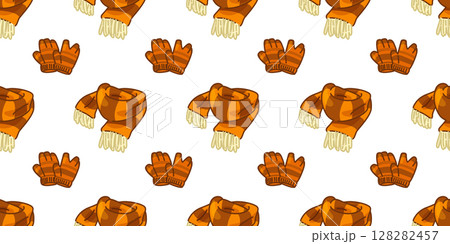 Seamless Winter Gloves Scarf Pattern Seamless Winter Gloves Scarf Pattern 128282457