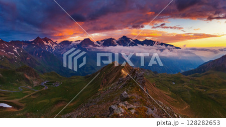 picturesque morning scene picturesque morning scene 128282653