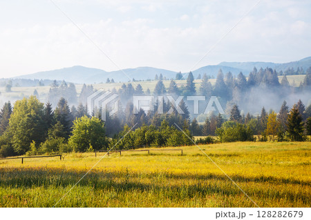 beautiful alpine landscape beautiful alpine landscape 128282679