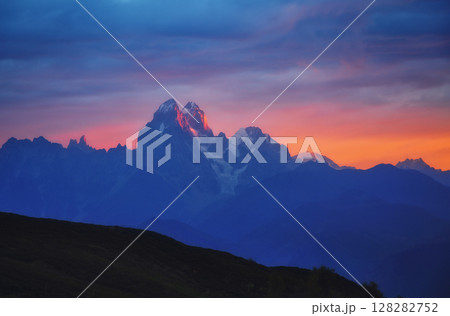 sunset in the mountains sunset in the mountains 128282752