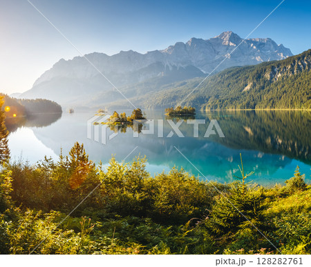 beautiful alpine lake beautiful alpine lake 128282761