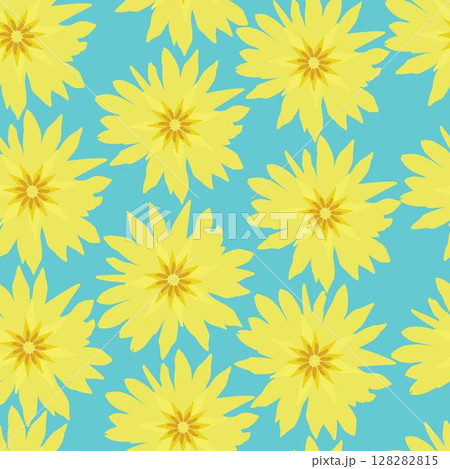 seamless pattern with yellow flowers 128282815