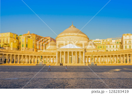 Piazza del Plebiscito, Naples Italy 128283419