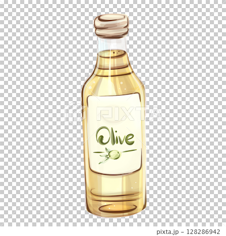 Explore the rich flavors of olive oil and olives through watercolor illustrations inspired by Italian cuisine 128286942