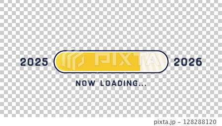 Loading from 2025 to 2026 | New Year illustration 128288120