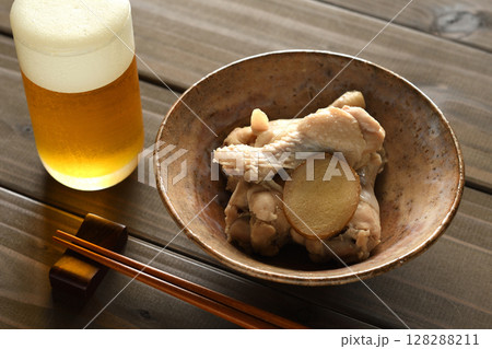 鶏手羽元の塩茹で 鶏手羽元の塩茹で 128288211