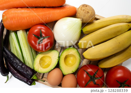 Fresh organic vegetables for cooking salad. diet and healthy food. Fresh organic vegetables for cooking salad. diet and healthy food. 128288339