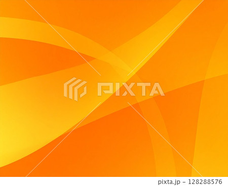 オレンジ色の抽象的な曲線の背景素材7 128288576