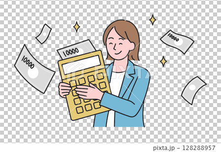 Financial management female business woman Financial management female business woman 128288957