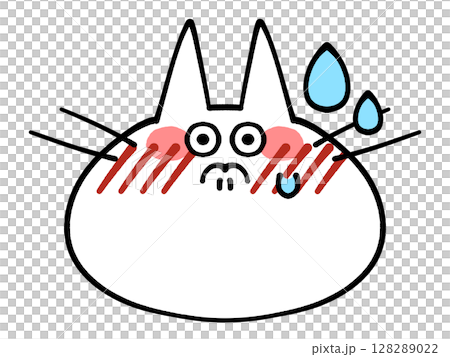 顔のみにゃんこのアイコンイラスト素材 128289022