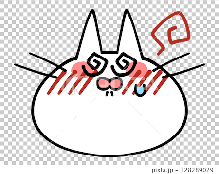 Face only cat icon illustration material 128289029