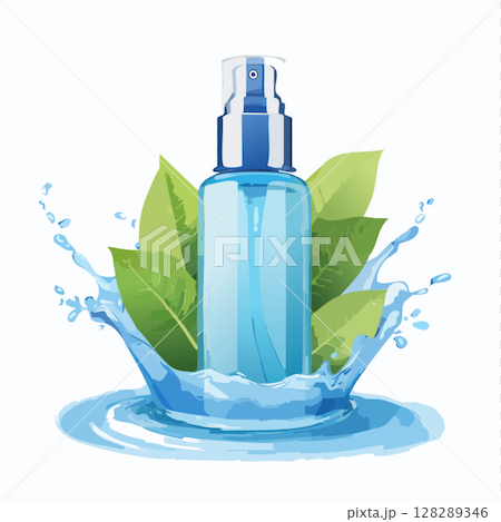 水濺和乳液水彩風格 128289346