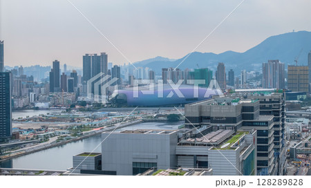 July 6 2025 Urban Landscape Featuring a Futuristic Unique Stadium by the Waterfront 128289828