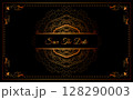 wedding invitation card design floral ornament 128290003