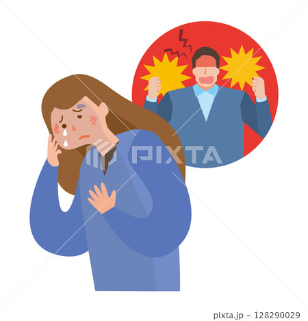 DV被害を受ける女性 128290029