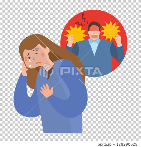 DV被害を受ける女性 128290029