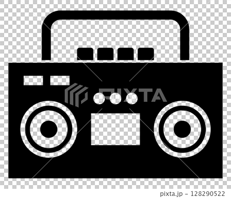 Boombox icon black 128290522