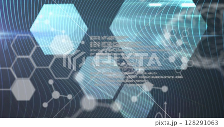 Image of medical data processing, human brain, molecules and chemical compound structures Image of medical data processing, human brain, molecules and chemical compound structures 128291063