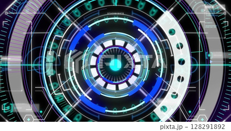 Image of multiple scopes scanning and spinning 128291892