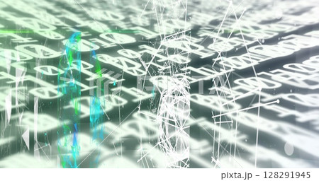 Image of binary coding numbers changing over networks of connections 128291945