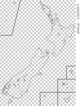 紐西蘭空白地圖 128292071