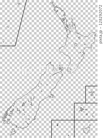 Blank map of New Zealand Blank map of New Zealand 128292072