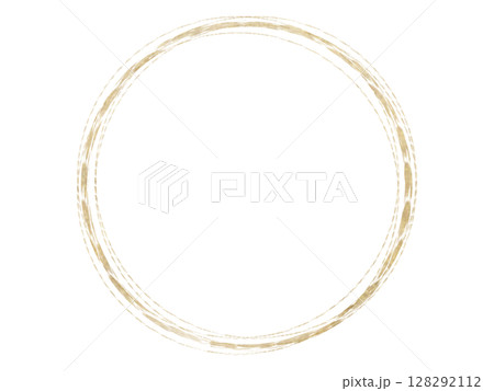 金色の円・丸:フレーム素材 金色の円・丸:フレーム素材 128292112