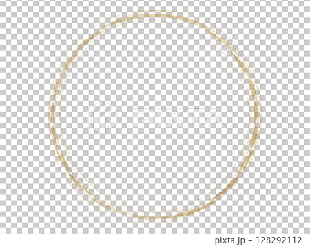 金色の円・丸:フレーム素材 金色の円・丸:フレーム素材 128292112