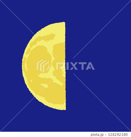 アナログ手描き風の月 128292180