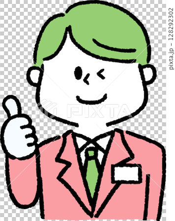 A man in a suit giving a good sign A man in a suit giving a good sign 128292302