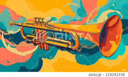 トランペットのイラスト generative aiのイラスト素材 [128292336] - PIXTA