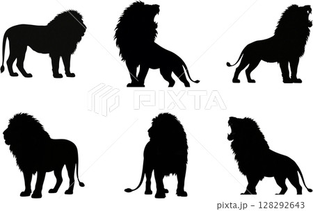 ライオンのシルエット 128292643