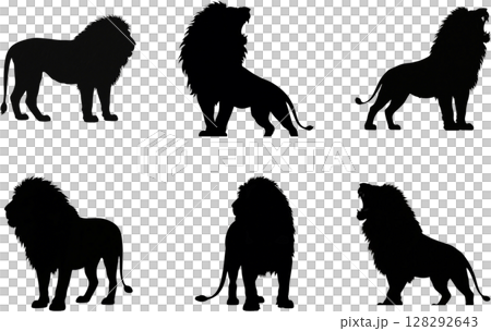 ライオンのシルエット 128292643