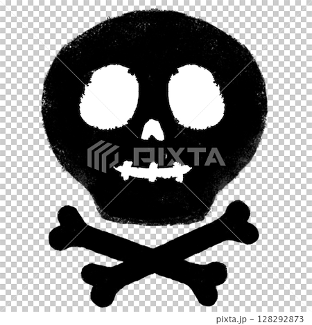 クレヨンタッチ　ドクロマーク　ドクロ 128292873