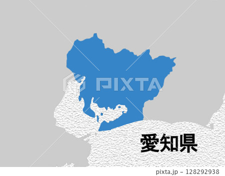 日本地図　愛知県 128292938