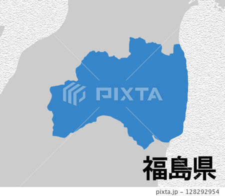 日本地図　福島県 128292954