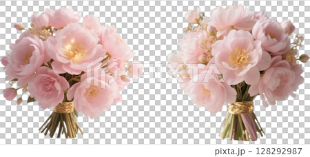 Pink bouquet set 128292987