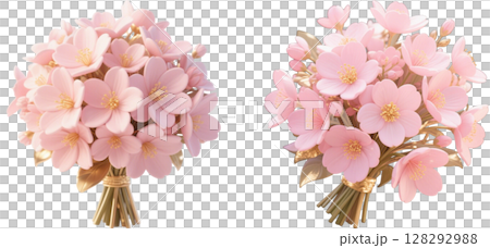 Pink bouquet set 128292988