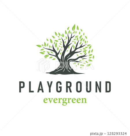 tree silhouette concept children playground logo natural tree concept as a playground and green forest tree nature as a product brand symbol or poster illustration template tree silhouette concept children playground logo natural tree concept as a playground and green forest tree nature as a product brand symbol or poster illustration template 128293324
