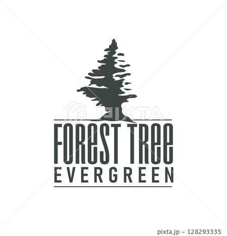 tree silhouette concept children playground logo natural tree concept as a playground and green forest tree nature as a product brand symbol or poster illustration template 128293335